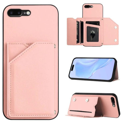 Pink IPhone Case With Card Slots and wrist strap wallet-style folio for cards, ID and hands-free stand