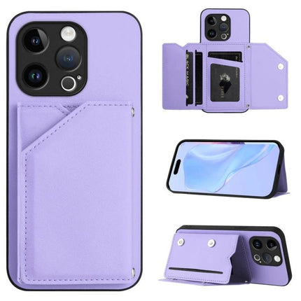 Phone Case With Card Slots For Daily Essentials lavender wallet-style phone case with detachable wrist strap and card slots