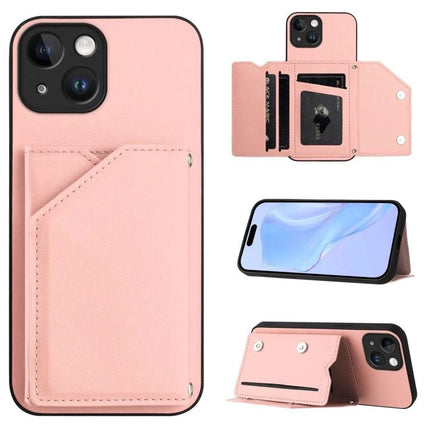 Phone Case With Card Slot For Everyday Essentials - pink wallet phone case with multiple card slots, magnetic closure and detachable wrist strap