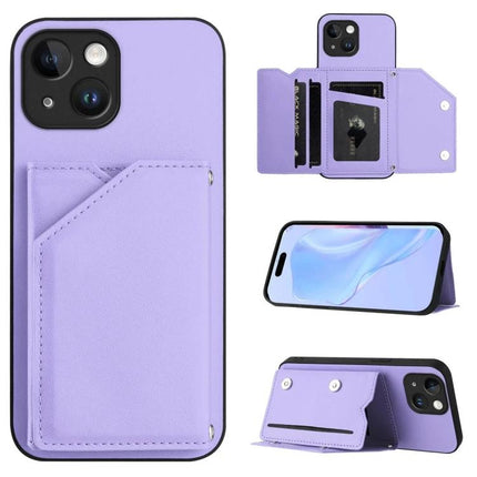 Phone Case With Card Slot For Everyday Essentials in lavender with multiple card slots, magnetic closure and detachable wrist strap