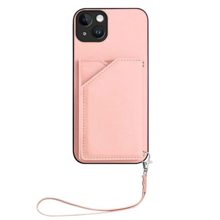 Phone Case With Card Slot For Everyday Essentials - pink slim wallet case with multiple card slots, magnetic closure and detachable wrist strap