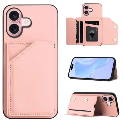 Compact Phone Case With Card Holder For Daily Essentials in blush pink, slim protective wallet case with ID and card slots
