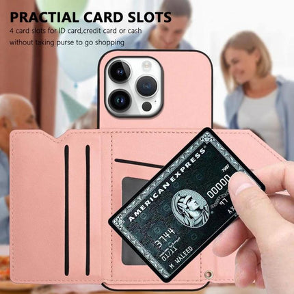 Compact Phone Case With Card Holder For Daily Essentials - pink folio phone wallet showing card slots and inserting credit card