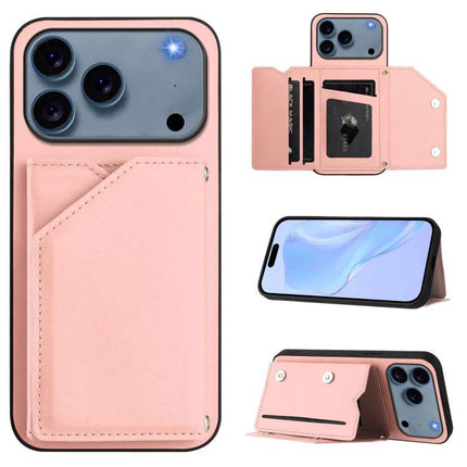 Daily Phone Case With Card Slots For Everyday Errands - pink slim wallet case with card slots, detachable wrist strap and kickstand