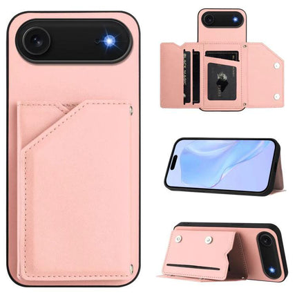 Daily Phone Case With Card Slots For Everyday Errands - pink slim wallet case with detachable wrist strap, card slots, kickstand and camera cutout