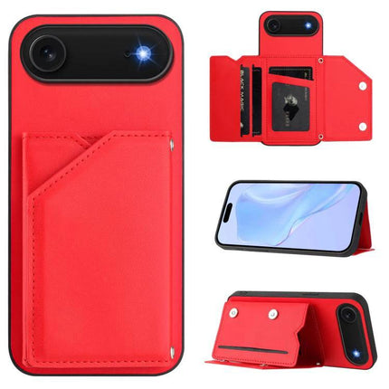 Daily Phone Case With Card Slots For Everyday Errands slim red wallet case with detachable wrist strap, card slots and kickstand for commuting