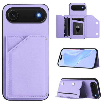 Daily Phone Case With Card Slots For Everyday Errands in lavender showing card slots, detachable wrist strap and kickstand for commuting