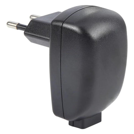 Reliable HYT USB Adapter for Everyday Home Devices black EU plug powering router, camera, and small electronics
