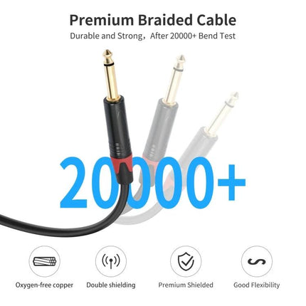 Essential Y-Splitter Cable for Home Audio Connections with premium braided cable, aluminum alloy shell and 20000+ bend-tested durability
