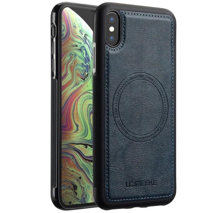 LC.IMEEKE IPhone Case For Everyday Protection And Easy Handling On The Go For Daily Use - slim blue PU leather TPU shell, precise cutouts