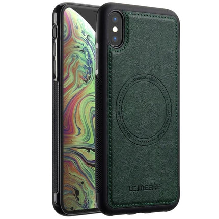 LC.IMEEKE IPhone Case For Everyday Protection And Easy Handling On The Go For Daily Use - green PU leather slim protective iPhone case with TPU shell