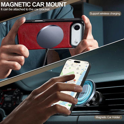 LC IMEEKE iPhone Case For Daily Protection During Commute And Everyday Tasks At Home shown in red with magnetic car mount and wireless charging support