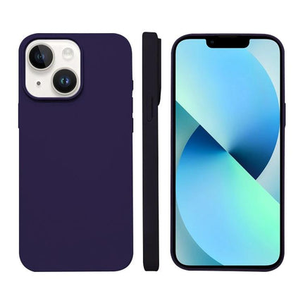 Silicone Phone Case For Everyday Use On The Go – slim soft silicone protective case for iPhone 13 and 12 in deep navy, lightweight grip and easy install