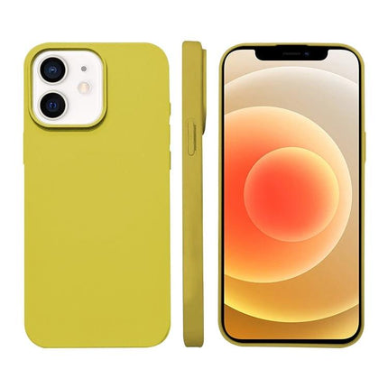 Silicone Phone Case For Everyday Use On The Go - slim yellow iPhone 12/13 silicone case, lightweight grip protection for commuting and daily use
