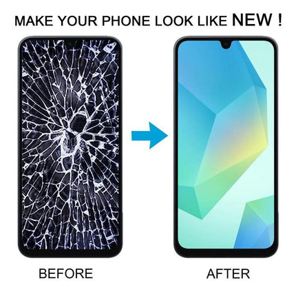Essential Screen Replacement for Samsung Phones in Daily Use showing cracked screen before and restored screen after