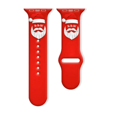 Christmas Silicone Apple Watch Band Reverse Buckle 41/44mm | Syndmart