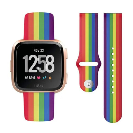 22mm Printed Silicone Watch Strap for Fitbit Versa 2 Lite