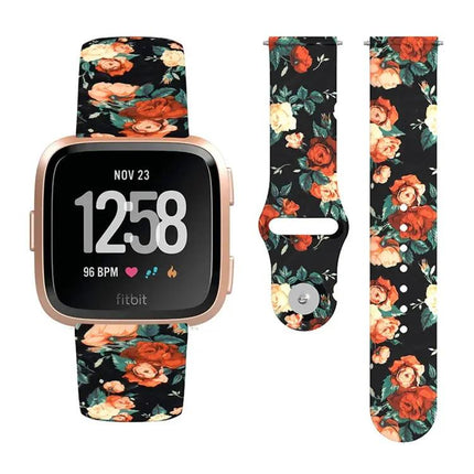 22mm Printed Silicone Watch Strap for Fitbit Versa 2 Lite