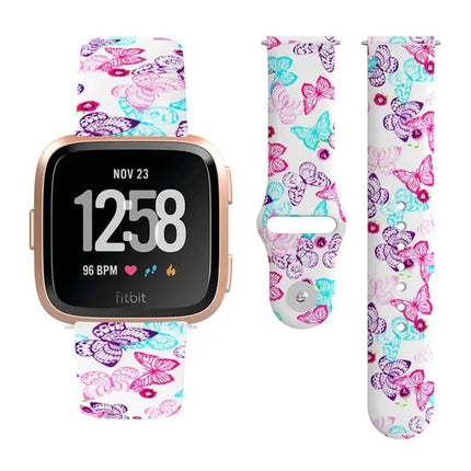 22mm Printed Silicone Watch Strap for Fitbit Versa 2 Lite
