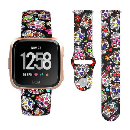 22mm Printed Silicone Watch Strap for Fitbit Versa 2 Lite