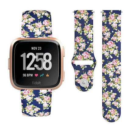 22mm Printed Silicone Watch Strap for Fitbit Versa 2 Lite