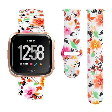 22mm Printed Silicone Watch Strap for Fitbit Versa 2 Lite