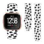 For Fitbit Versa 2 / Lite / Paw Print On White