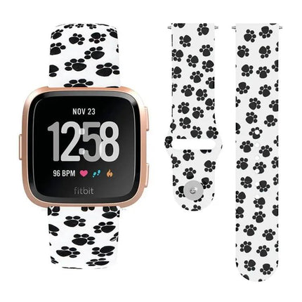22mm Printed Silicone Watch Strap for Fitbit Versa 2 Lite
