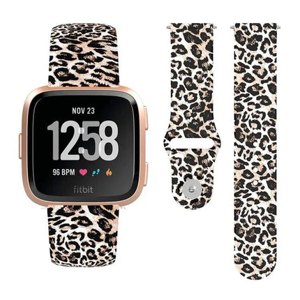 22mm Printed Silicone Watch Strap for Fitbit Versa 2 Lite