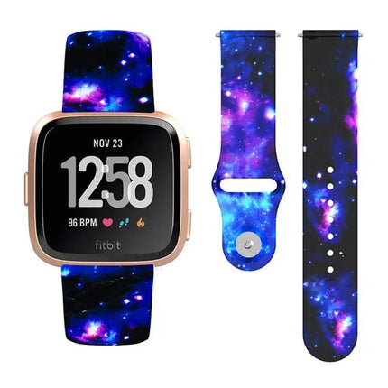 22mm Printed Silicone Watch Strap for Fitbit Versa 2 Lite