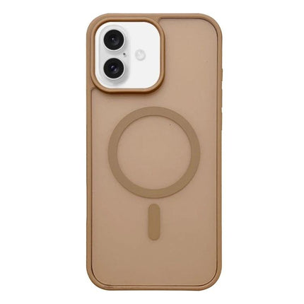 Essential Protective Case for Daily iPhone Handling and Travel in tan acrylic and TPU, slim commuter travel phone protector