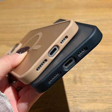 Essential Protective Case for Daily iPhone Handling and Travel showing slim acrylic TPU cases in beige and black for commuters and travelers