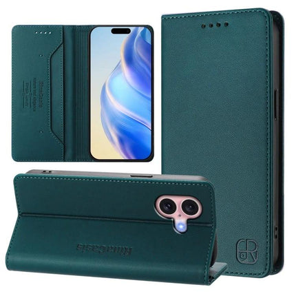 Leather Phone Case With Card Slots For Everyday Carry in teal PU leather wallet case with card slots and kickstand
