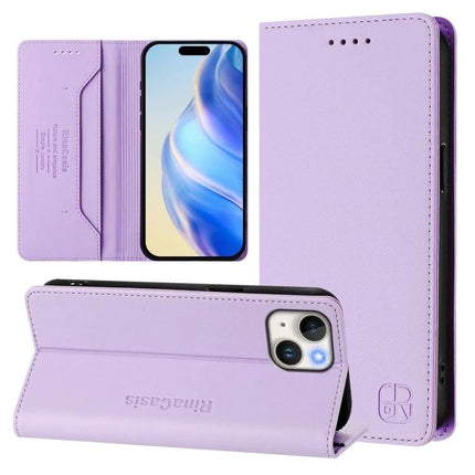 Leather Case For iPhone Everyday Carry Keeps Essentials Organized On The Go Lightweight - lilac wallet-style PU TPU iPhone 13 case with card slots