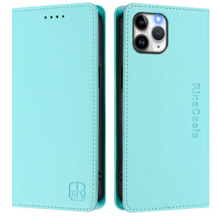 Leather Phone Case With Card Slot For Everyday Use - aqua PU wallet case with card slots and TPU inner shell for daily protection and cash storage