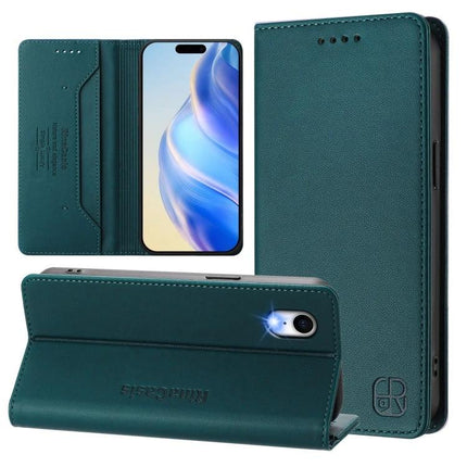 Leather Phone Case With Card And Cash Storage For Everyday Carry And Quick Access - teal PU leather folio with card slots and stand