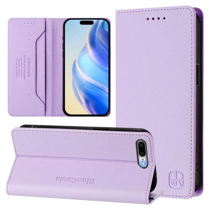 Leather Phone Case With Card Slots For Everyday Errands Slim Protective Design That Fits In Pocket - slim lavender wallet case with card slots and RFID protection