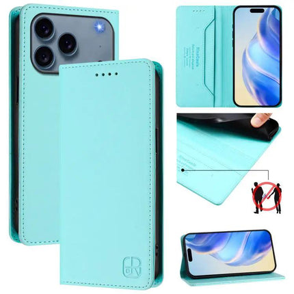 Dual-Folded Magnetic RFID Leather Phone Case For Everyday Use