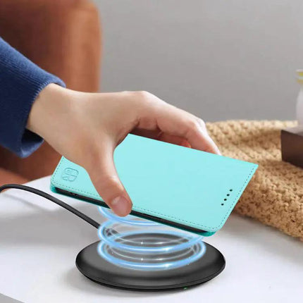 Dual-Folded Magnetic RFID Leather Phone Case For Everyday Use