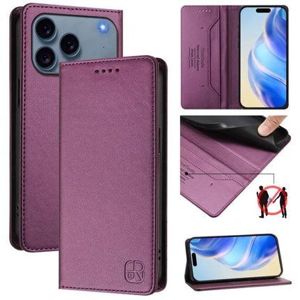 Dual-Folded Magnetic RFID Leather Phone Case For Everyday Use