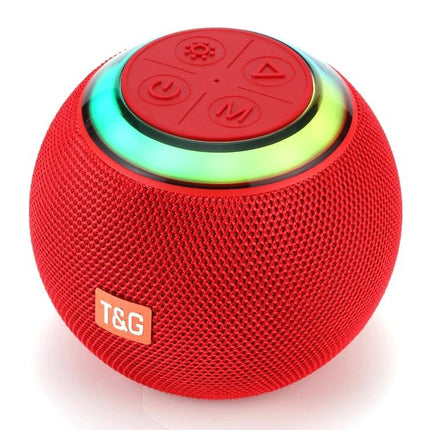 TG Portable Wireless Speaker For Outdoor Gatherings And Relaxation red compact Bluetooth speaker with LED ring and fabric grille