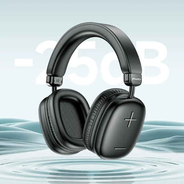 Awei Wireless Headphones For Commuting And Hands-Free Calls black over-ear Bluetooth headphones image