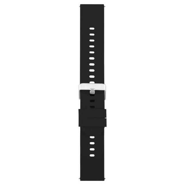 Silicone Watch Band With Steel Buckle 18mm Adjustable