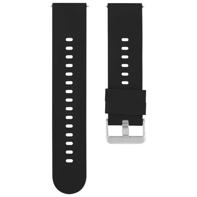 Silicone Watch Band 19mm With Steel Buckle Solid Color