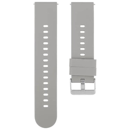 Silicone Watch Band 19mm With Steel Buckle Solid Color