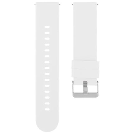 Solid Color Silicone Watch Band 20mm With Steel Buckle