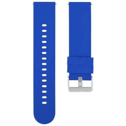Solid Color Silicone Watch Band 20mm With Steel Buckle
