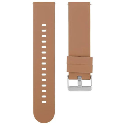Solid Color Silicone Watch Band 20mm With Steel Buckle