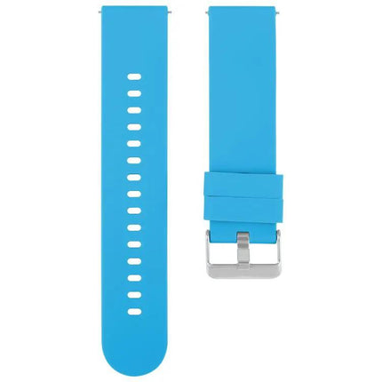 Solid Color Silicone Watch Band 20mm With Steel Buckle