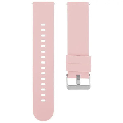 Solid Color Silicone Watch Band 20mm With Steel Buckle